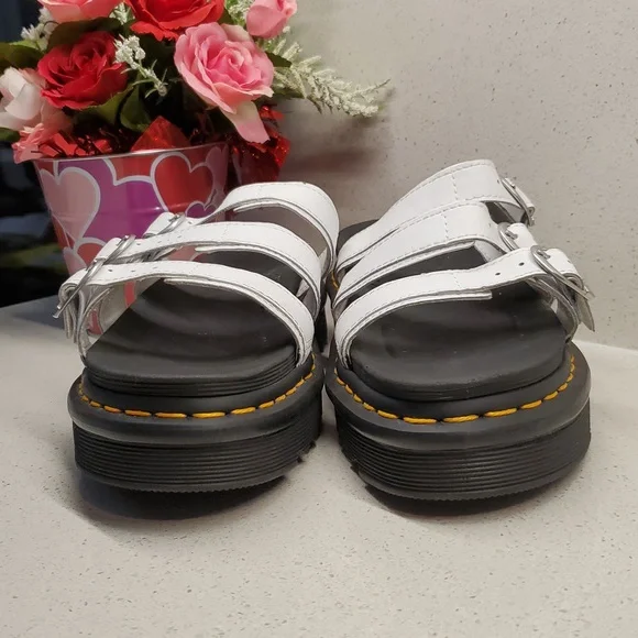 Dr. Martens White Strappy Sandals - Picture 7 of 11